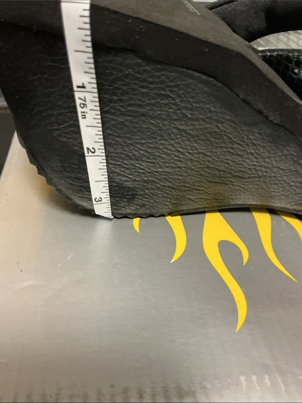 Volatile Black Wedge Thong Sandals with Crystal Accents - Picture 8 of 8